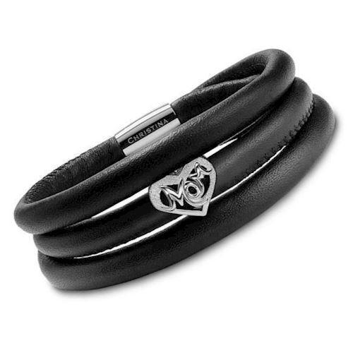 Image of Mors dag hjerte armbånd fra Christina Collect med sølv charm
